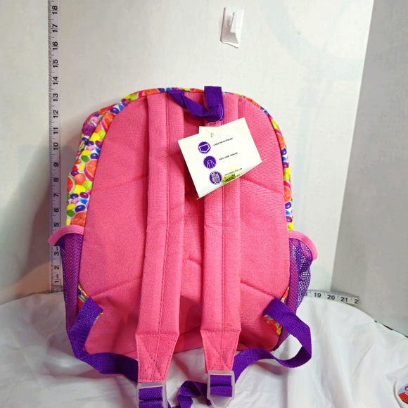 CANDY PINK BACKPACK/BOOKBAG 2 COMPARTMENTS - Picture 2 of 4